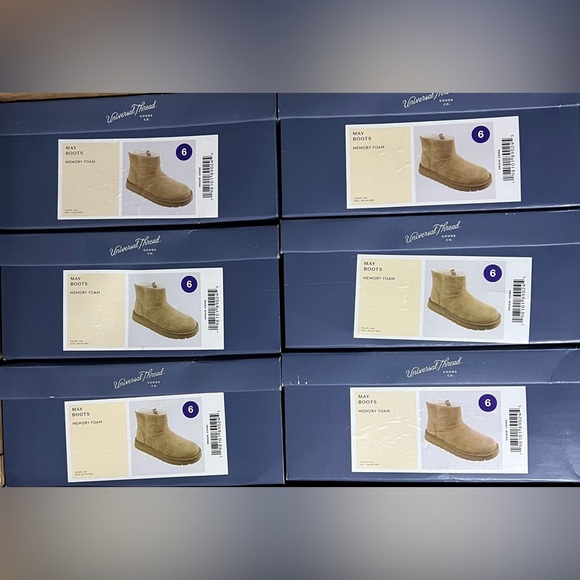 NWT Universal Thread Tan Suede Ankle Boots Size 6 - Picture 7 of 7